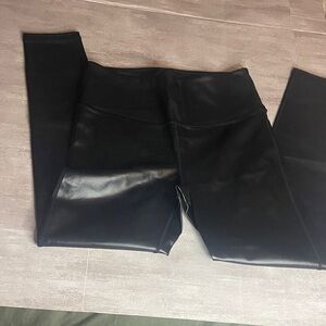 Mono B Black Faux Leather Leggings